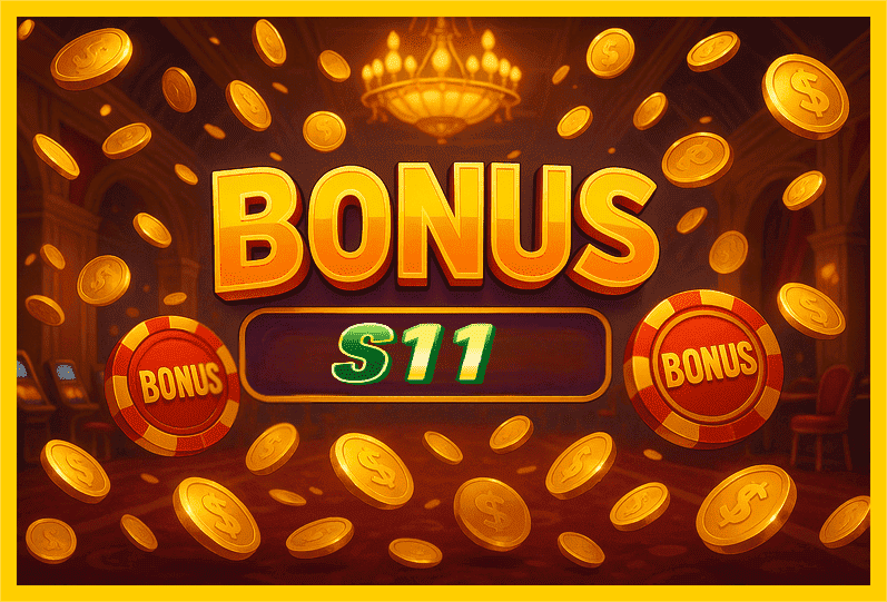 Imagem promovendo bônus S11BET com recompensas imperdíveis.