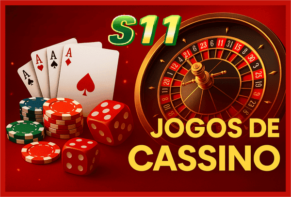 Variedade de jogos S11BET com 2.500 opções.